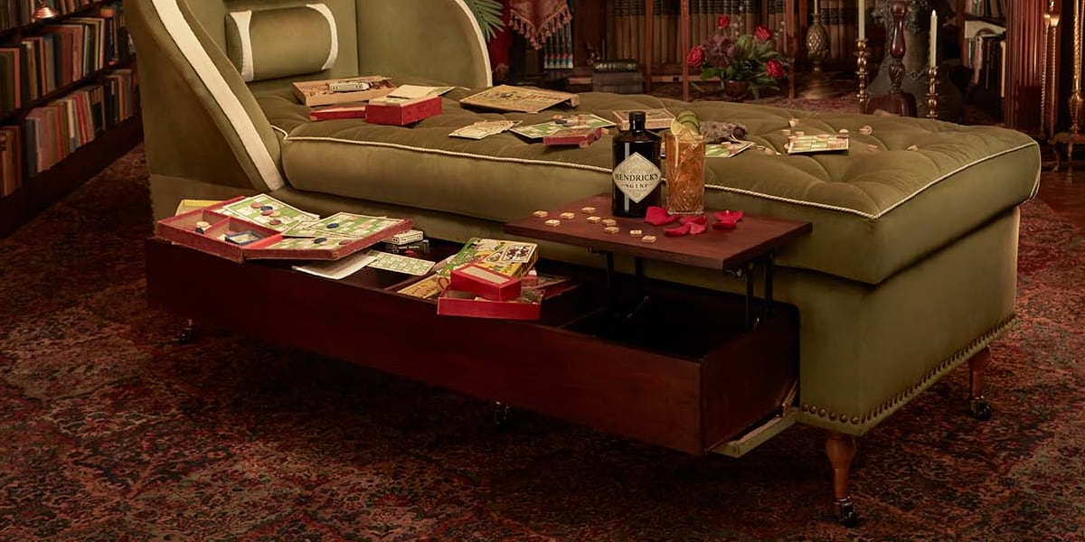 Hendrick's Gaming Chaise: Drawer Detail