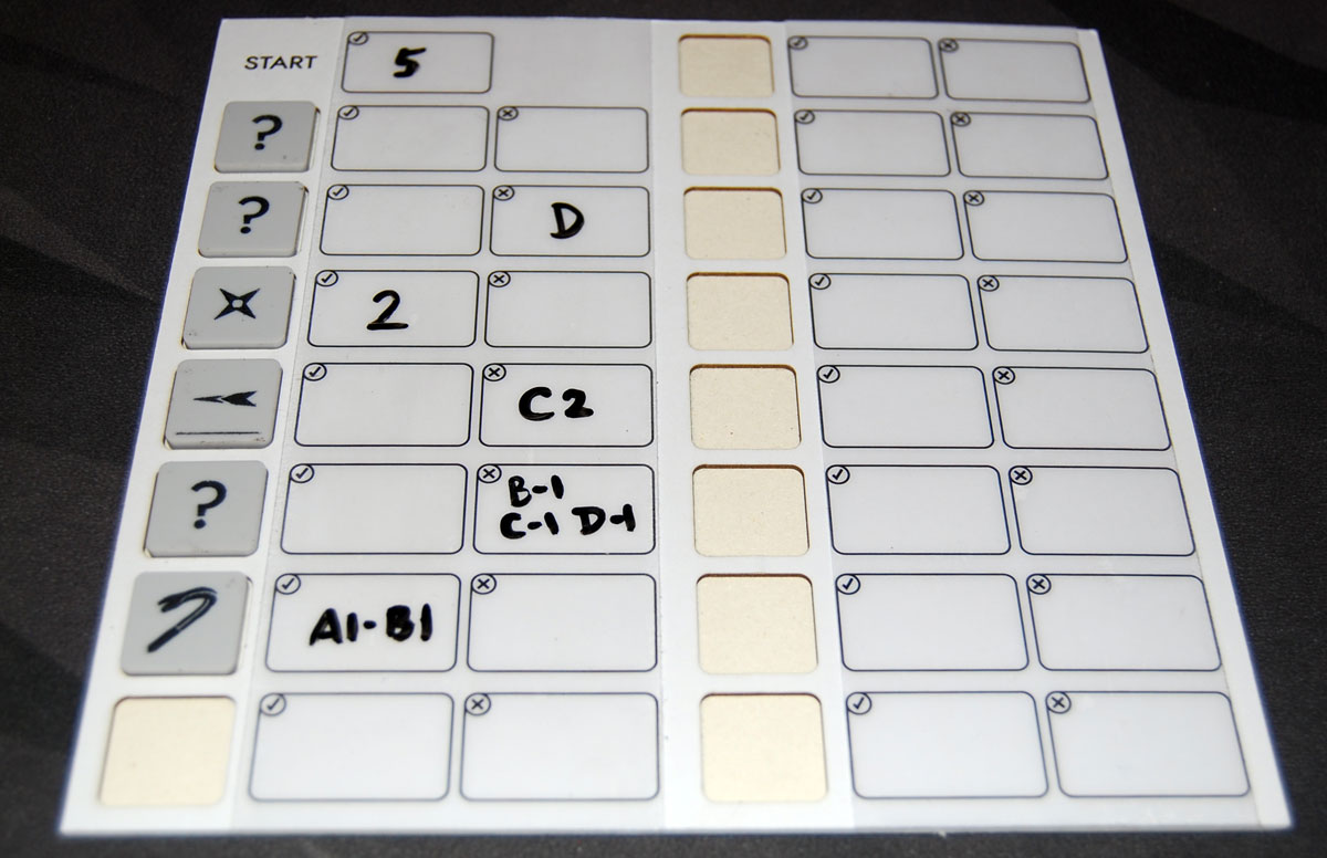RUN evidence board with tokens