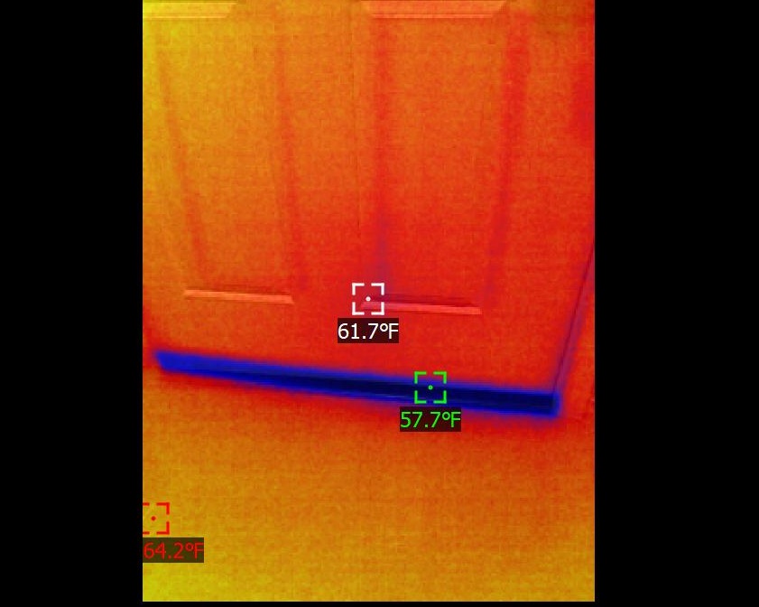 cool air coming under door