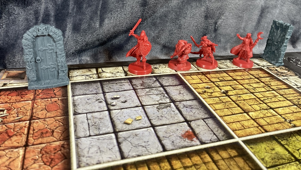 miniatures on gameboard