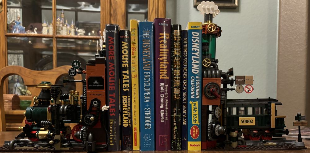 model with books
