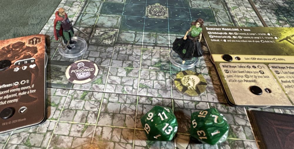 miniatures on map