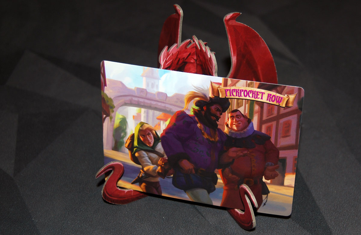 Adventure Party adventure card on GM stand