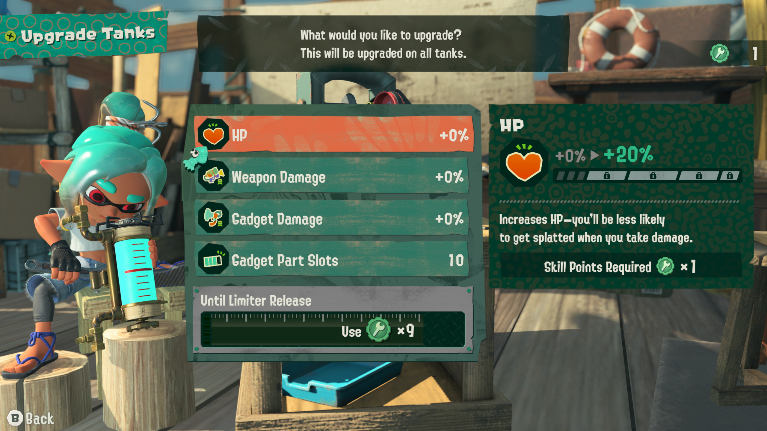 Splatoon Raiders Tank Upgrade