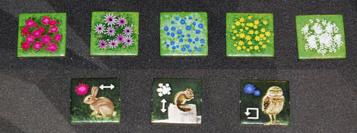 Perennial flower and animal tiles