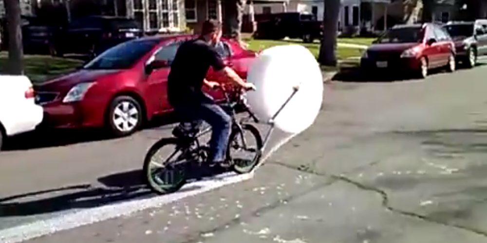 Eric Buss's "Bubble Wrap Bike" GeekDad